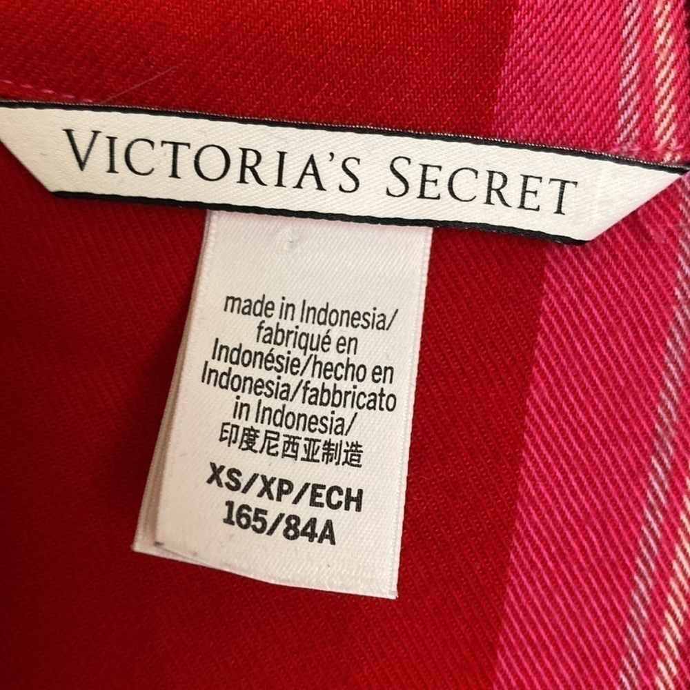 Victoria’s Secret Sleep Shirt Womens XS  buffalo plaid Festive cozy soft y2K - Picture 4 of 8